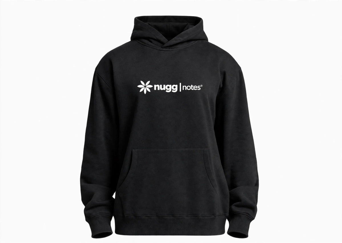nuggnotes Logo Hoodie, black, front