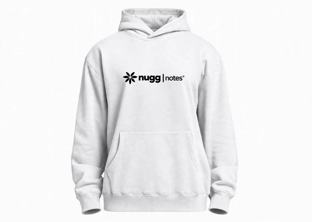 nuggnotes Logo Hoodie, white, front