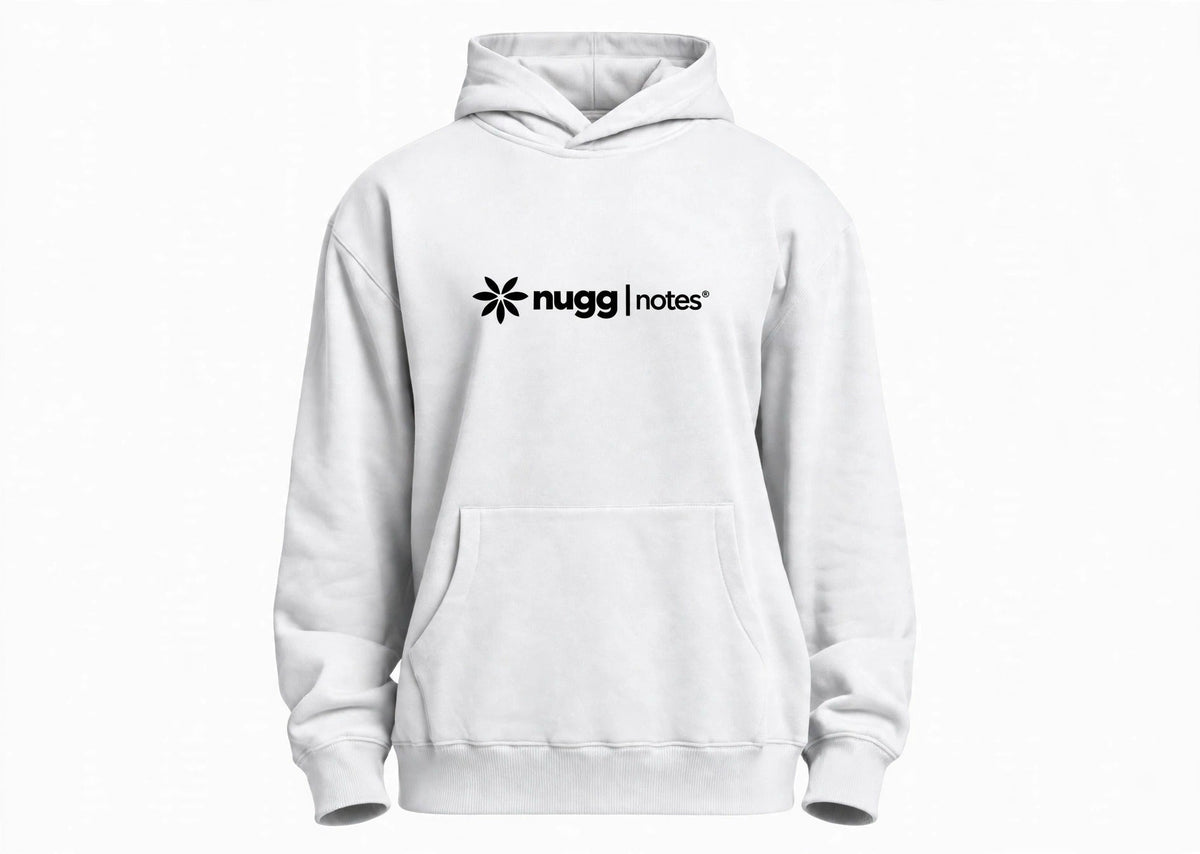 nuggnotes Logo Hoodie, white, front