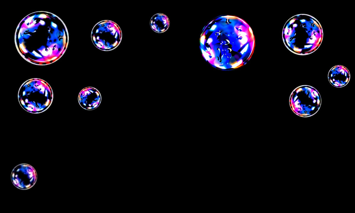 Footer orbs pattern with clear zone behind social icons